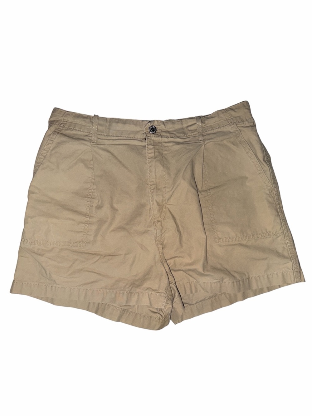 Levi’s Pleated Utility Shorts Tan Cotton High Rise Size 31